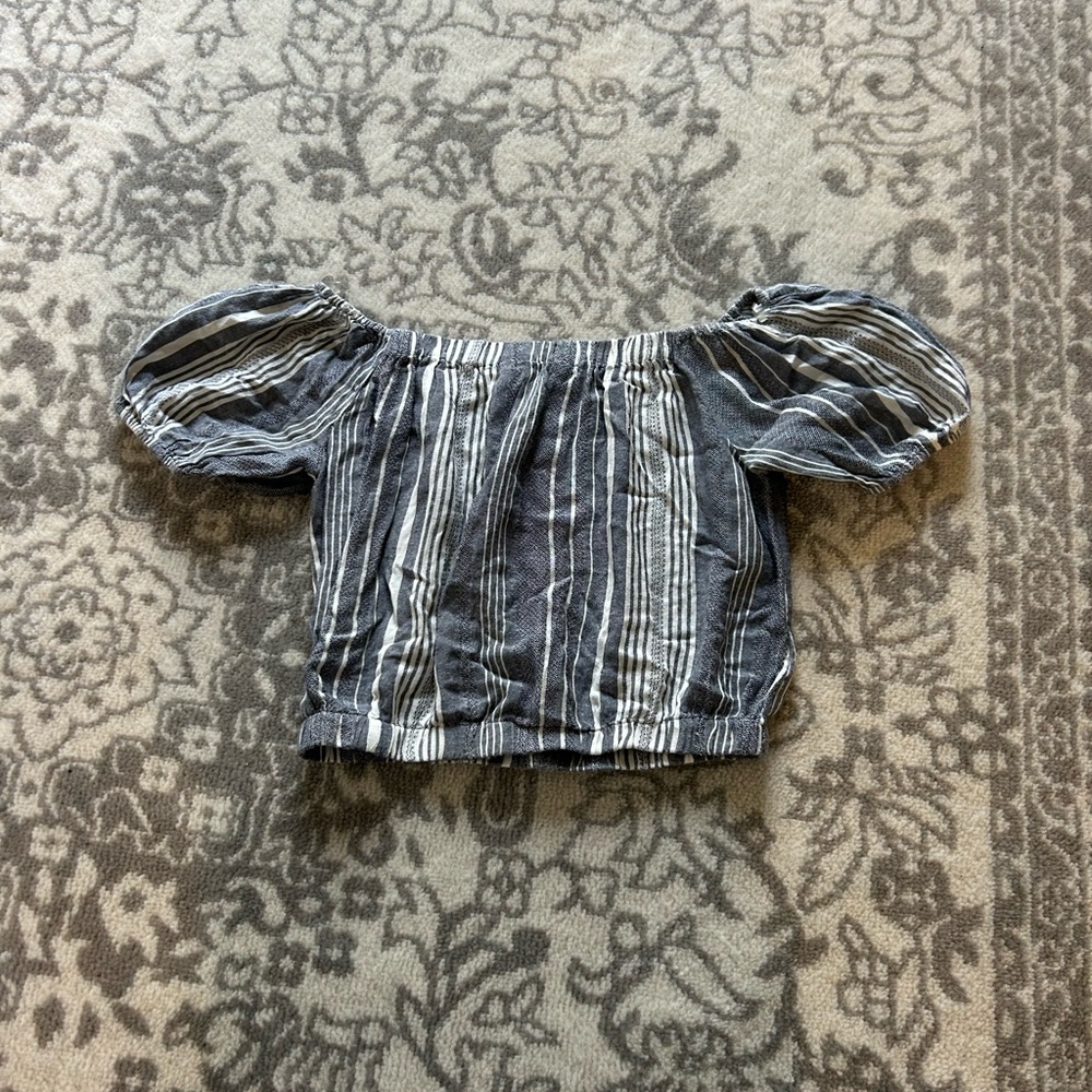 a.n.a Off The Shoulder Striped Top